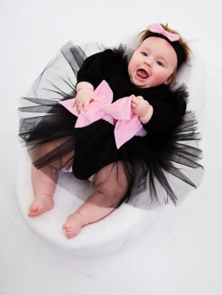 Платье-боди для новорожденной