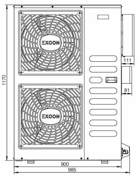 Напольно-потолочный кондиционер Excon CR-01-1422 — (1)