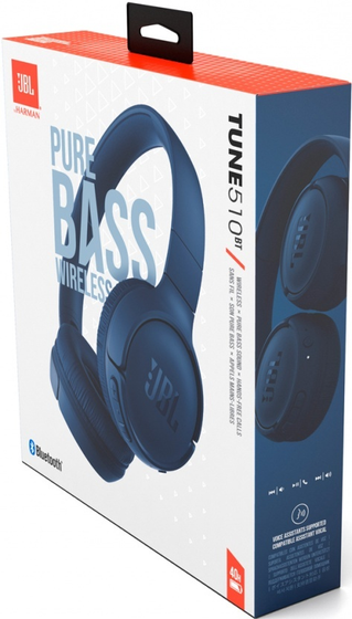 Наушники накладные Bluetooth JBL Tune 510BT Blue (JBLT510BTBLU)