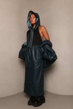 Юбка на кулисе из экокожи