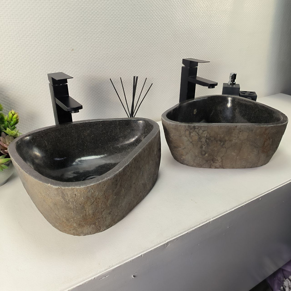 Раковина из речного камня ПАРА! RS-64968 40*35*16 0865