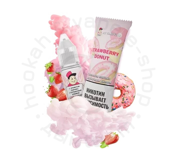 Жидкость CandyMan с ароматом &quot;Strawberry Donut&quot; (Пончик с клубничным джемом), 10мл, 15мг