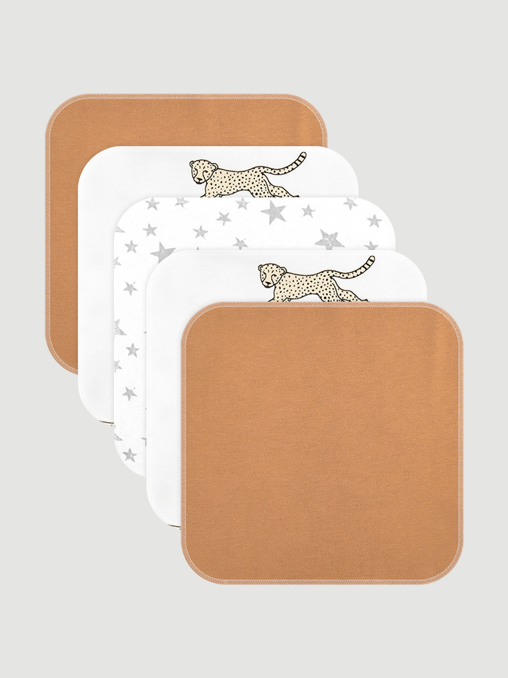 Набор платочков-слюнявчиков Mjölk Гепарды