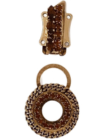 Пряжка-клипса (Франция) со стразами Сваровски для верхней одежды