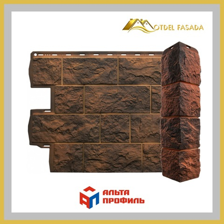 Фасадная панель Альта-Профиль Туф Иранский 680*560*26мм 0,38м2