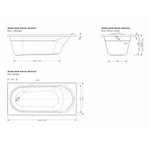 Ванна акриловая  1,5*0,7 "Grace"  (каркас+экран) (Метакам)