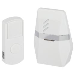 Звонок дверной ЭРА C81 беспроводной белый с серебристым 25 мелодий