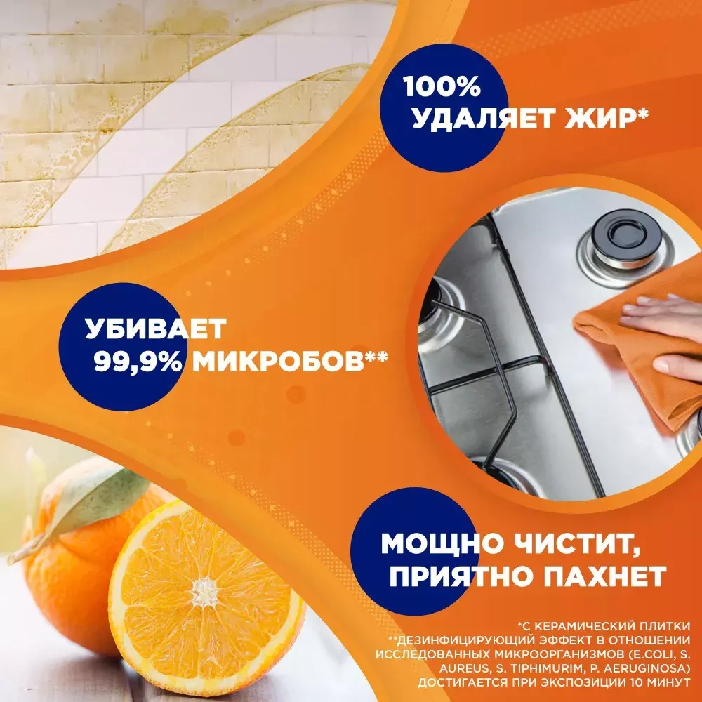 Mr Muscle Чистящее средство для кухни "Свежесть лимона", триггер, 500 мл