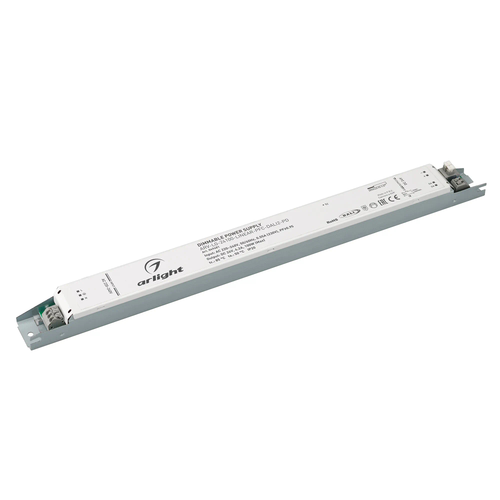 Блок питания ARV-LG-24100-LINEAR-PFC-DALI2-PD (24V, 4.2A, 100W) (Arlight, IP20 Металл, 5 лет) 049481