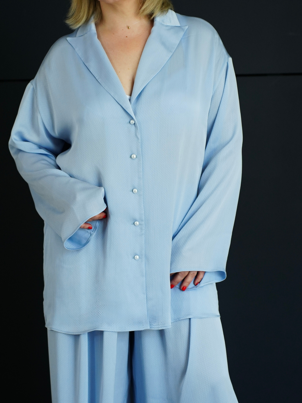 Костюм голубая жемчужина оверсайз