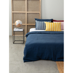 Пододеяльник изо льна темно-синего цвета Essential 150х200 см