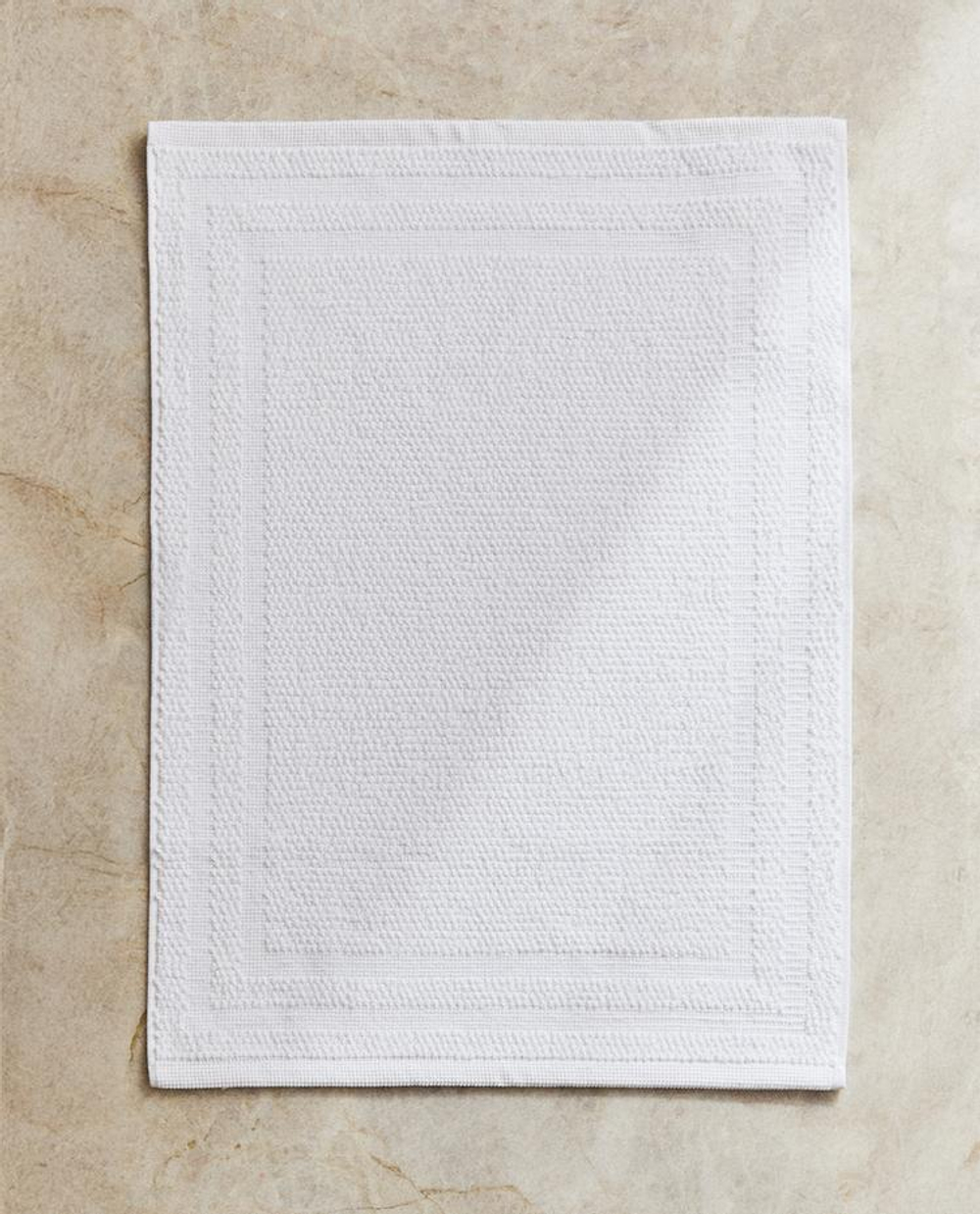 ZARA HOME КОВРИК ДЛЯ ВАННОЙ ИЗ ХЛОПКА С АНТИСКОЛЬЗЯЩЕЙ ПОВЕРХНОСТЬЮ, БЕЛЫЙ