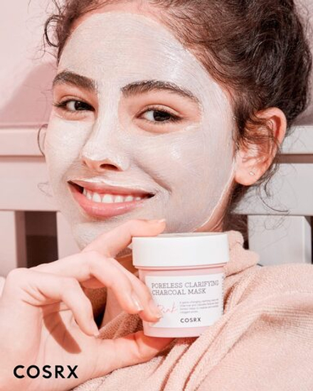 Cosrx Очищающая маска для сужения пор с углем Poreless Clarifying Charcoal Mask - Pink 110гр