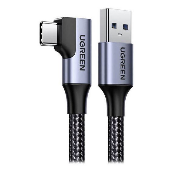 Кабель Ugreen US385 USB-A - USB-C Male 3.0 90-Degree Angled Cable 1 м (20299) Black