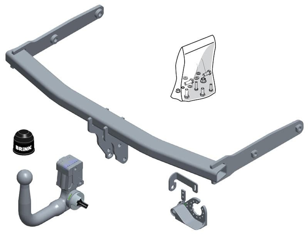 Фаркоп Brink (Thule) 610900 для Audi A4 (2015-)(паспорт и сертификат в комплекте)(без электрики)