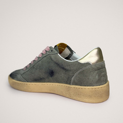 Golden Goose Ball Star / Замша хаки / золотая звезда