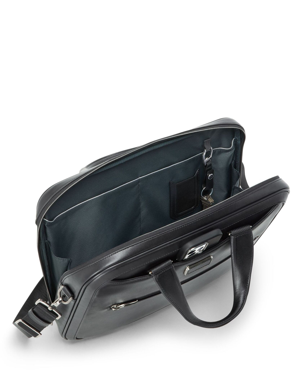 Портфель тонкий кожаный Hannover/Black