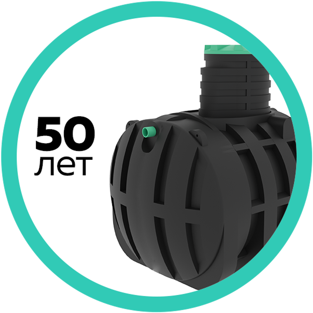 Емкость подземная пищевая Мультпласт ДПВ700 700 л. вертикальная (1100x1100x1755см;37кг;зеленый) - арт.555434.57