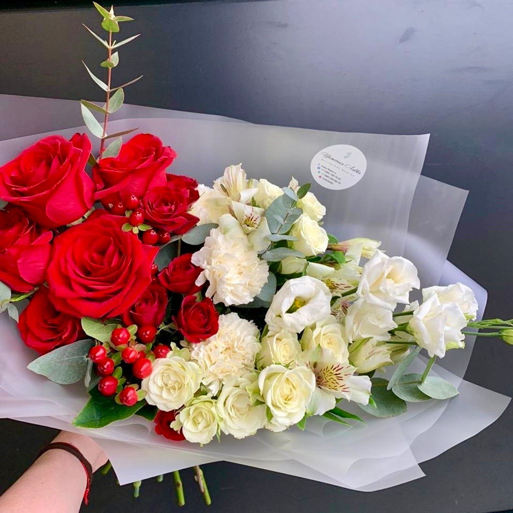 Букет "Снег & Пламя"