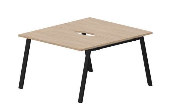 Составной стол Arena на 2 рабочих места 1180х1366х750мм (2 эргономичных выреза)