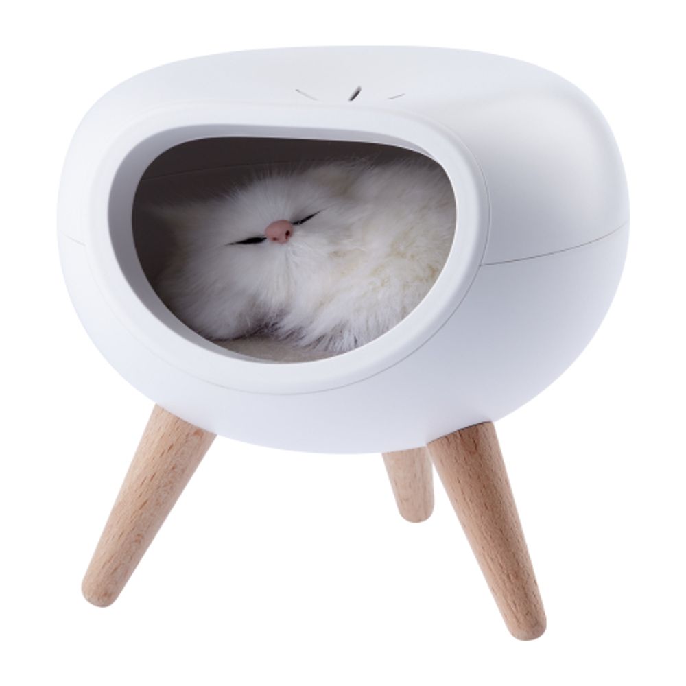 Ночник - светильник светодиодный ЭРА NLED-467-1W-W котик белый