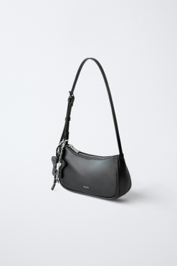 ZARA СУМКА С ПОДВЕСКАМИ, ЧЕРНЫЙ