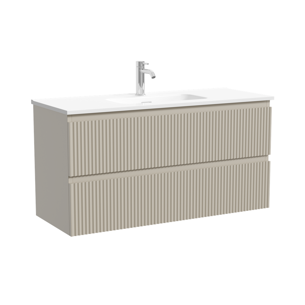 Тумба подвесная SANCOS Snob R 995х390х500, c двумя ящиками оснащенными доводчиками, Beige Soft , арт.SNR100/39CE