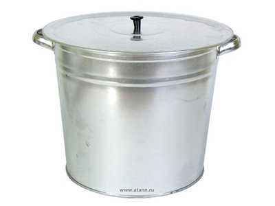 Бак 32л оцинкованный для белья с крышкой 33038