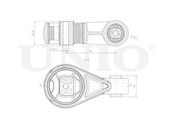 Опора двигателя задняя UNIO RMP-15101