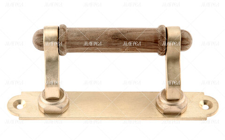 Ручка скоба латунь-дуб Псковская оконная