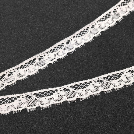 Кружево 15 мм, цвет сливочный, намотка 50 м (10013090/141218/0019226/1_Испания)