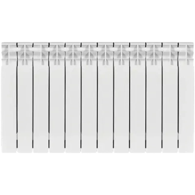 Радиатор биметаллический STOUT TITAN 500 - 12 секций (подключение боковое, цвет белый)