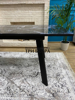 Кухонный раздвижной стол "Гранд", чёрный мрамор