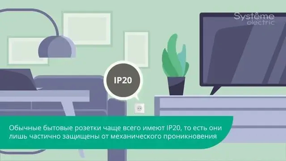 Розетка IP44 "Glossa" С/У с ЗК 2-я (250В, 16А, защит.шторки)