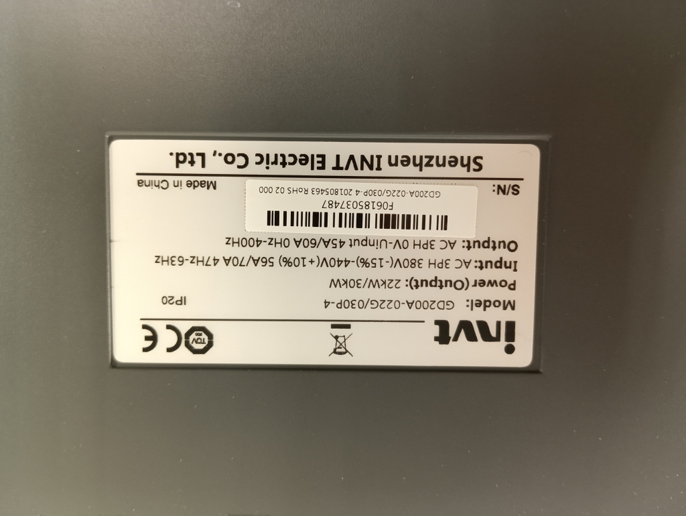 INVT GD200A-022G/030P-4 с хранения