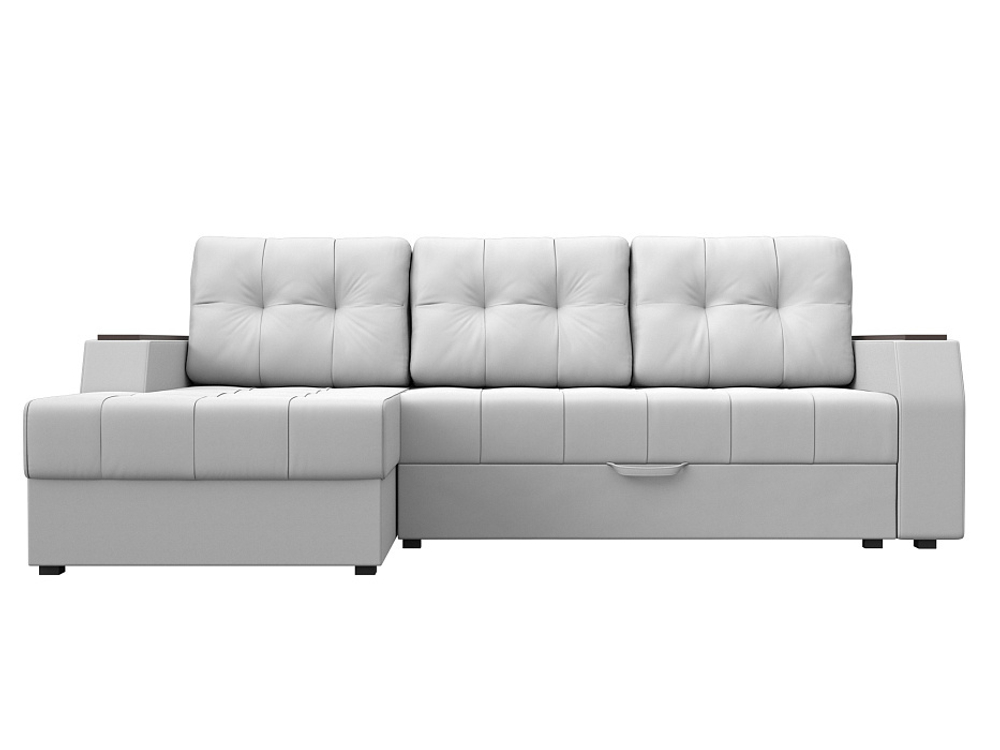 Диван угловой Эмир БС левый угол, Белый, Экокожа, 28403L