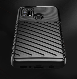 Ударопрочный чехол на телефон Samsung Galaxy M31 черного цвета, серия Onyx от Caseport
