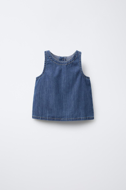 ZARA ТОП ИЗ ДЕНИМА, СИНИЙ