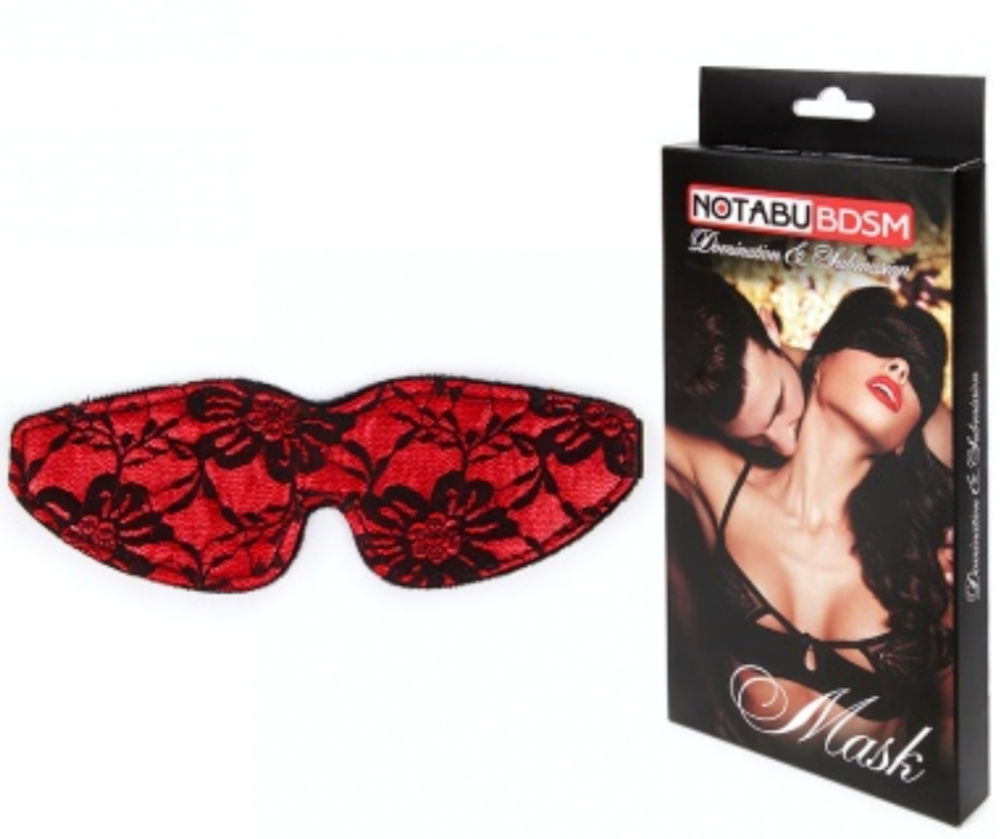 Маска на глаза NotabuBDSM закрытая красная