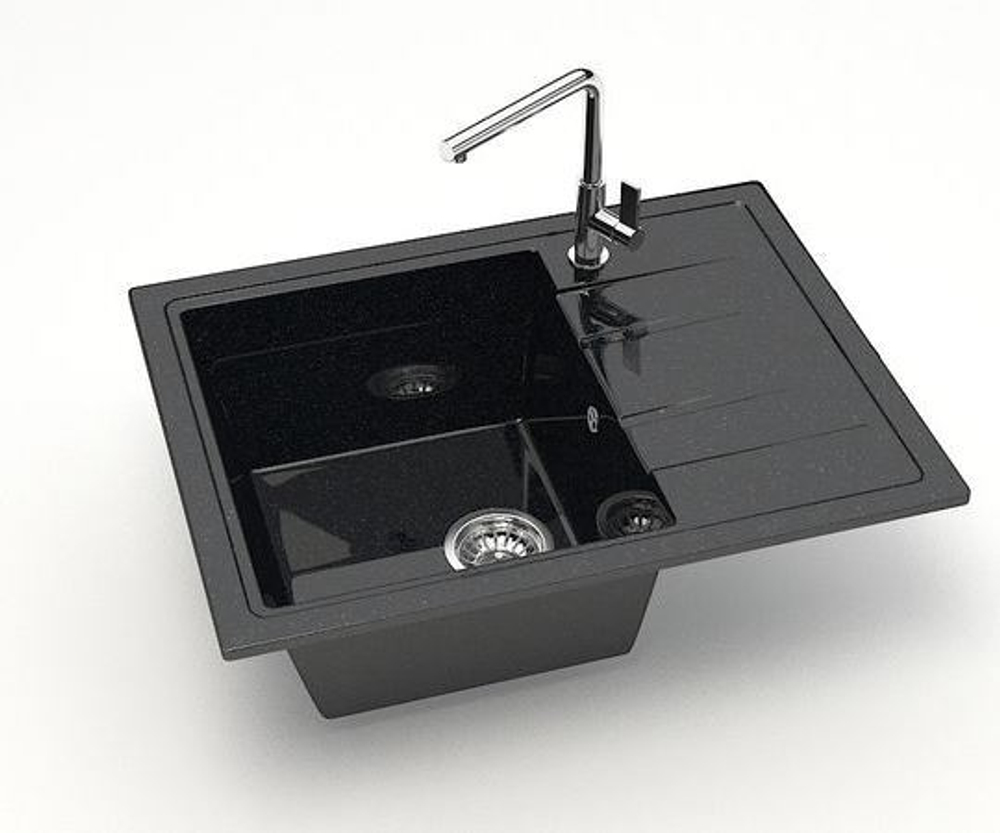 Кухонная мойка BERGG lab Z150 575х470 мм Черный