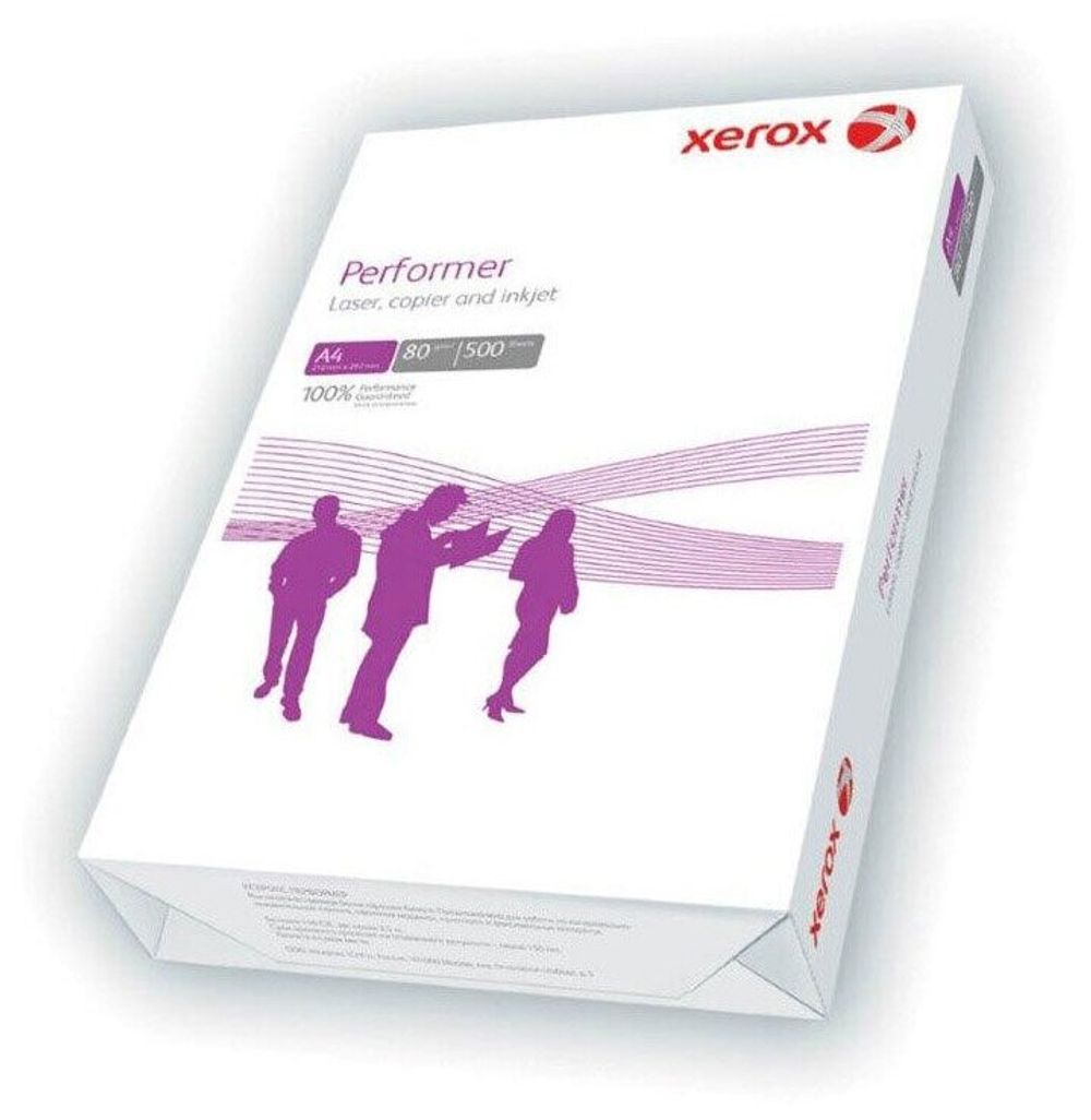 Бумага офисная А4, 80 г/м2, 500 л., марка С, XEROX PERFORMER, Россия, 146% (CIE), 003R90649
