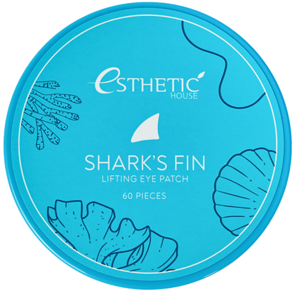 Esthetic House Патчи гидрогелевые для глаз плавник акулы - Shark&#39;s fin lifting eye patch, 60шт