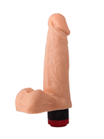 Реалистичный вибромассажёр из геля - 20 см.