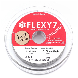 Тросик ювелирный 0,35мм, Clear "Flexy7" (1метр)
