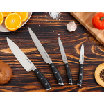 Нож кухонный Daniks, Black, универсал, нерж сталь, 12.5 см, рук пласт, 161520-4