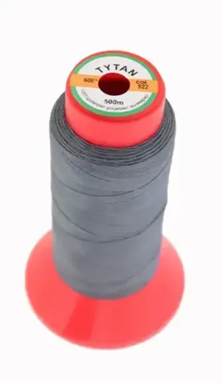 Нитки швейные лавсан Piligrim 60e 500м, тёмно-серый [922]