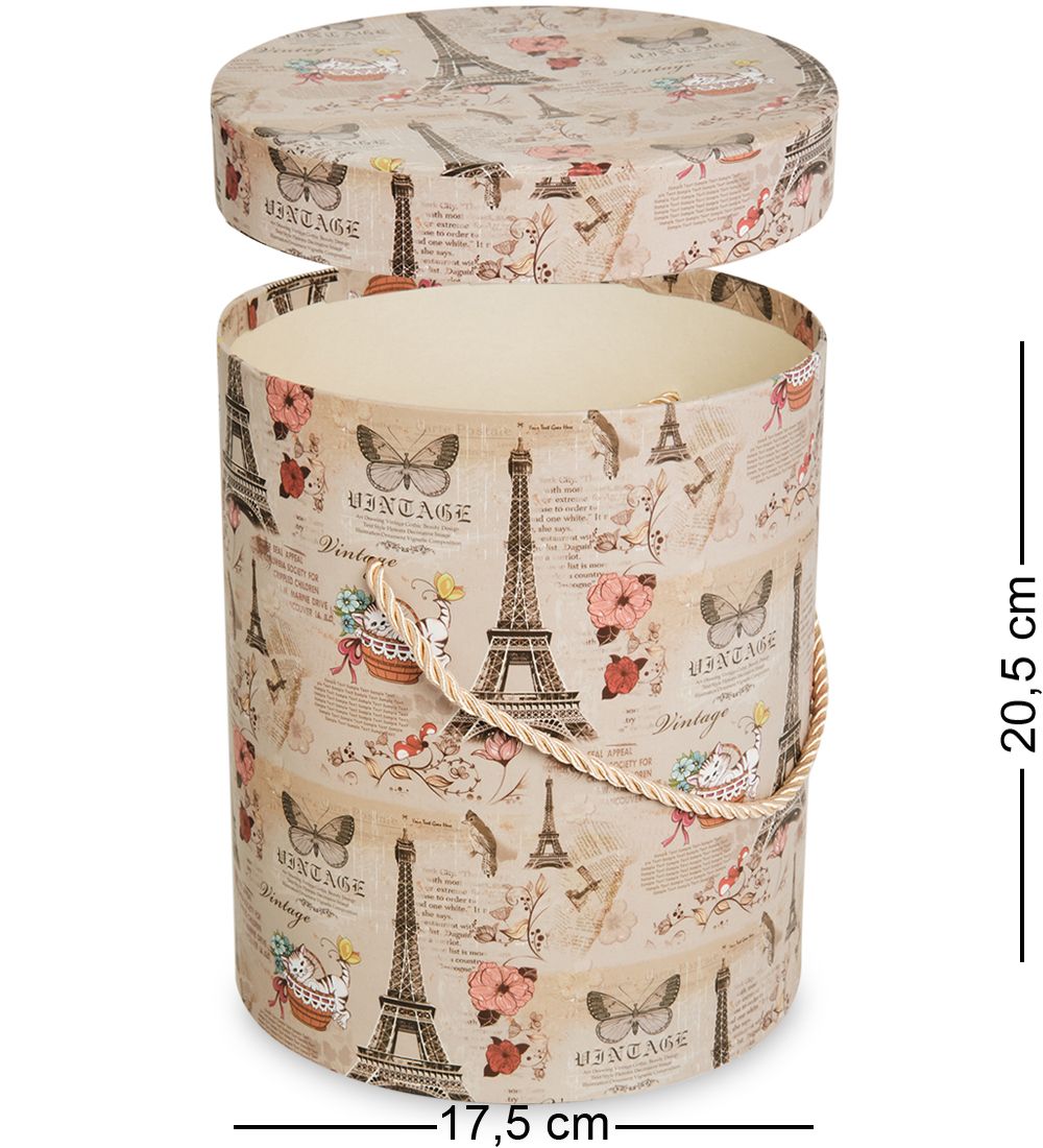 WG-36/3-B Коробка подарочная «Цилиндр» цв.Париж