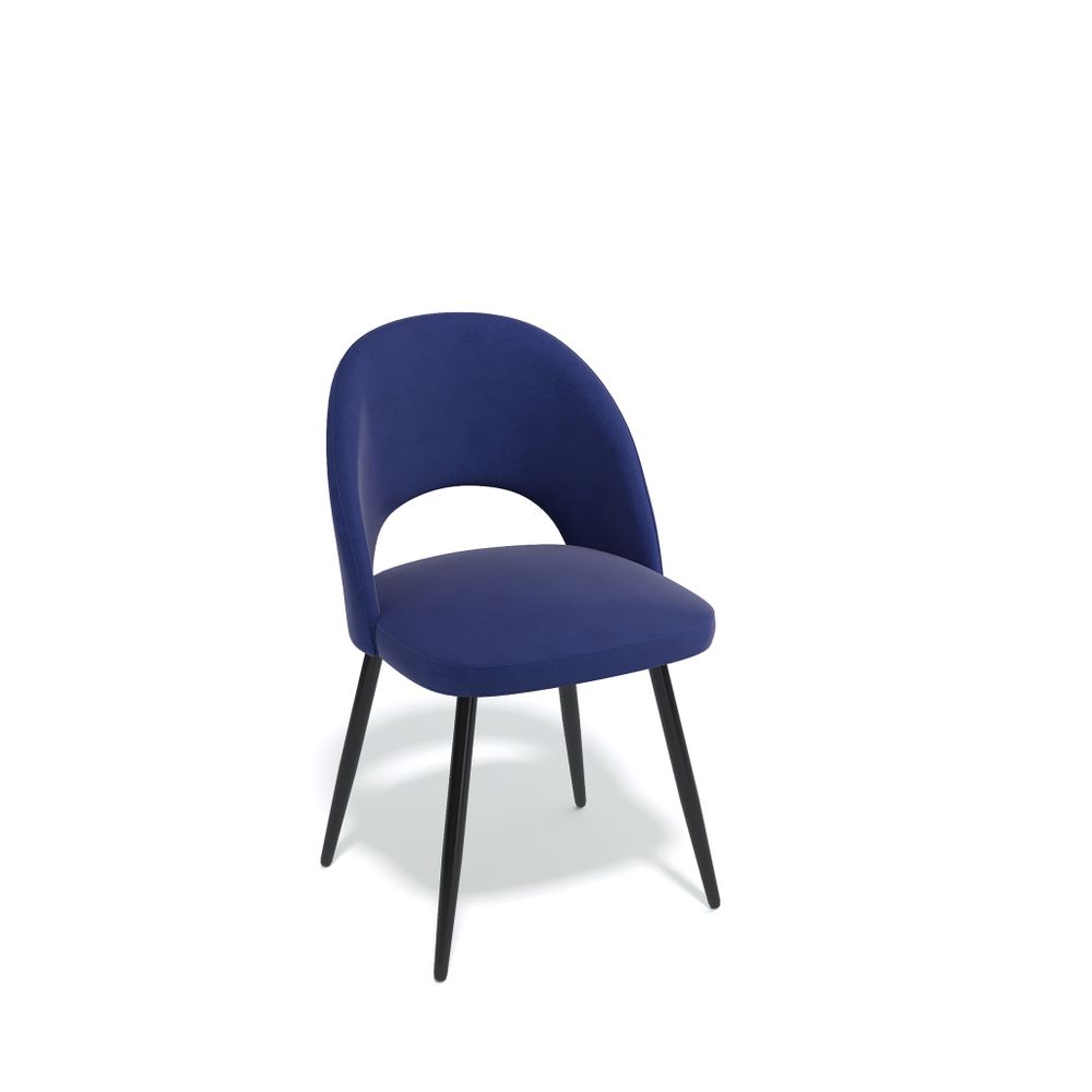 Комплект из двух стульев 148KS темно-синий - ЧЕРНЫЙ