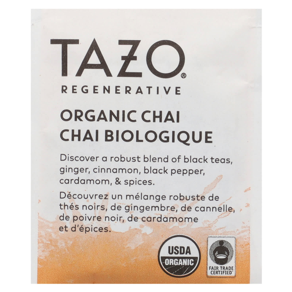 TAZO, Regenerative, черный чай, органический чай, 16 чайных пакетиков, 43 г (1,5 унции)