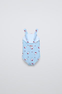 ZARA КУПАЛЬНИК С ПРИНТОМ HELLO KITTY © SANRIO, ГОЛУБОЙ